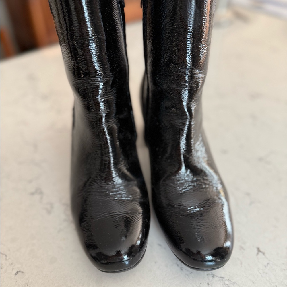 Paul Green Austria Black Patent Leather Women's Boots